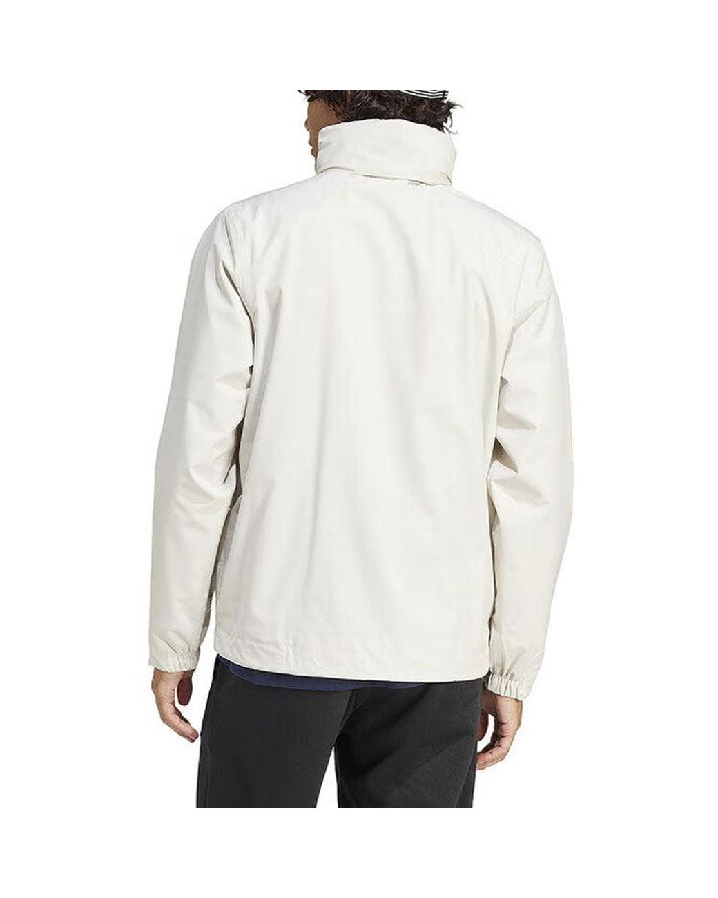 Adidas White Bsc 3-Stripes Rain.Rdy Jacket Asia Sizing for men