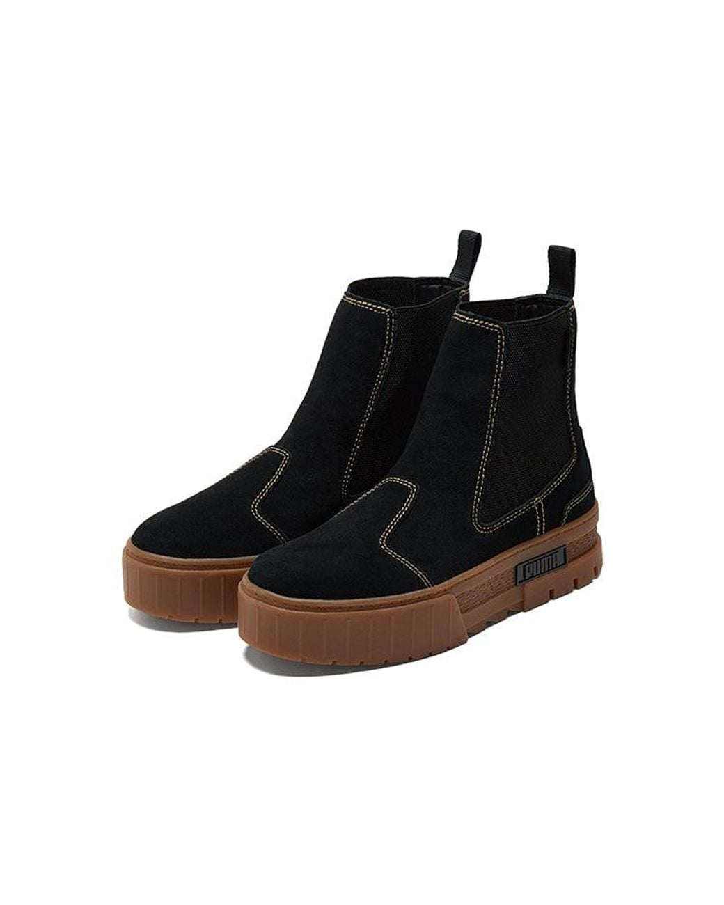 PUMA Black (Wmns) Mayze Chelsea Suede Gum'