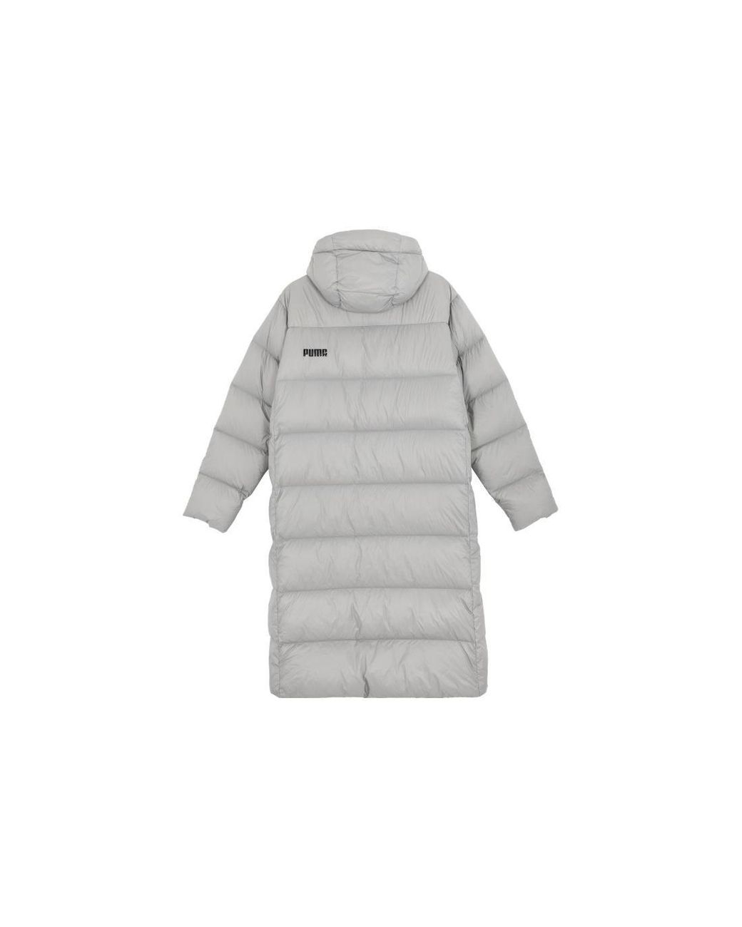 PUMA Gray Lightweight Hooded Down Coat for men