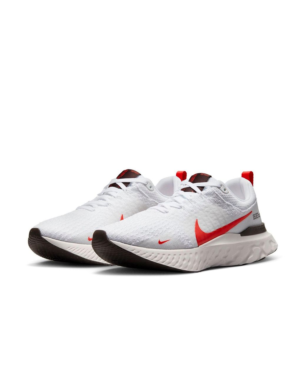 Nike White React Infinity 3 Road Running Shoes for men