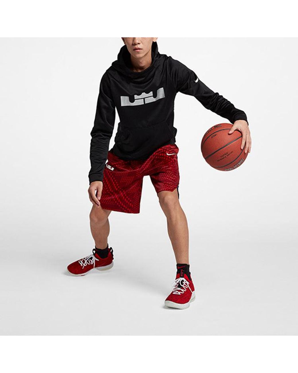 Nike Black Lebron James Basketball Fleece Lined Hooded Pullover Sports for men