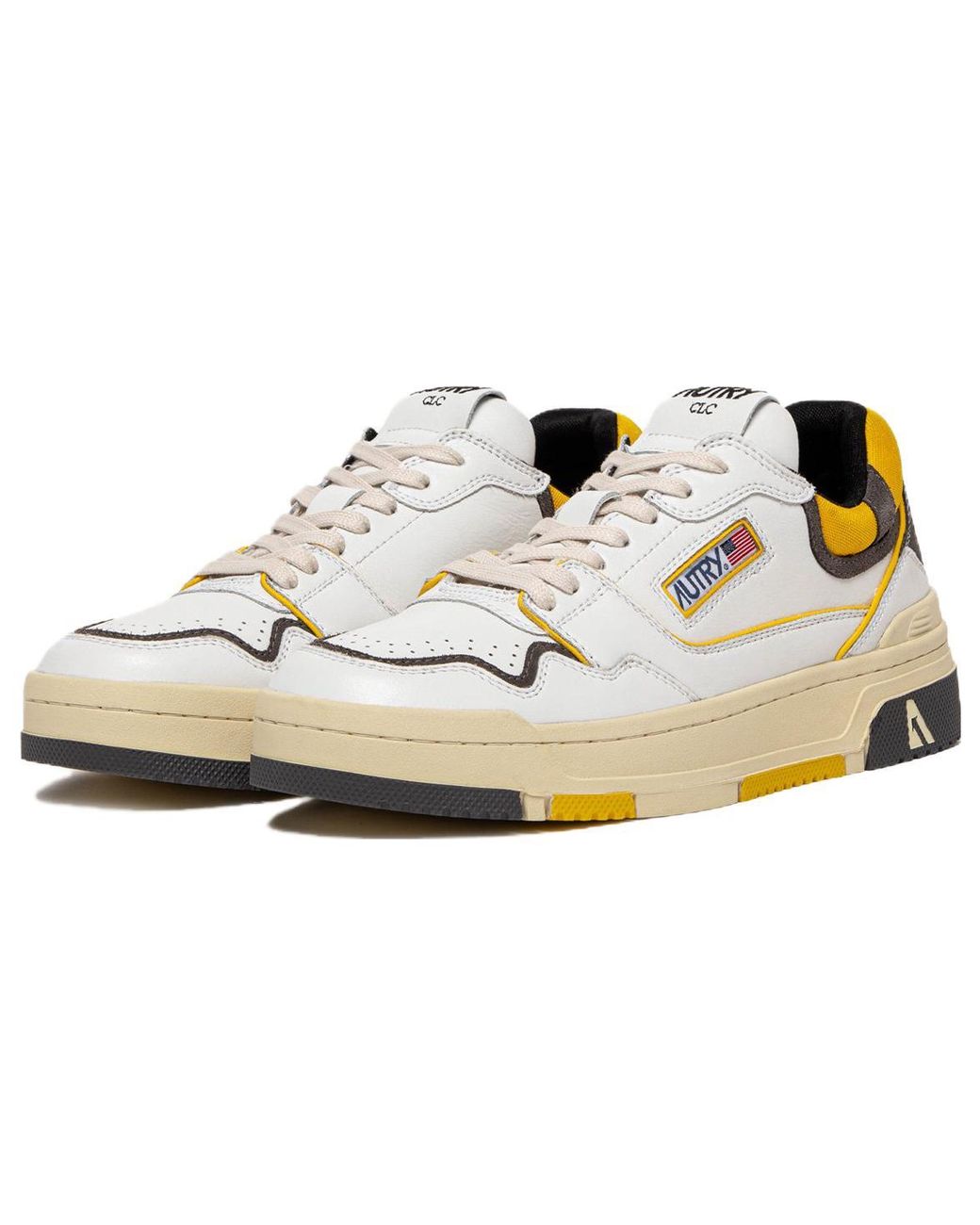 Autry White Clc Leather Sneakers for men