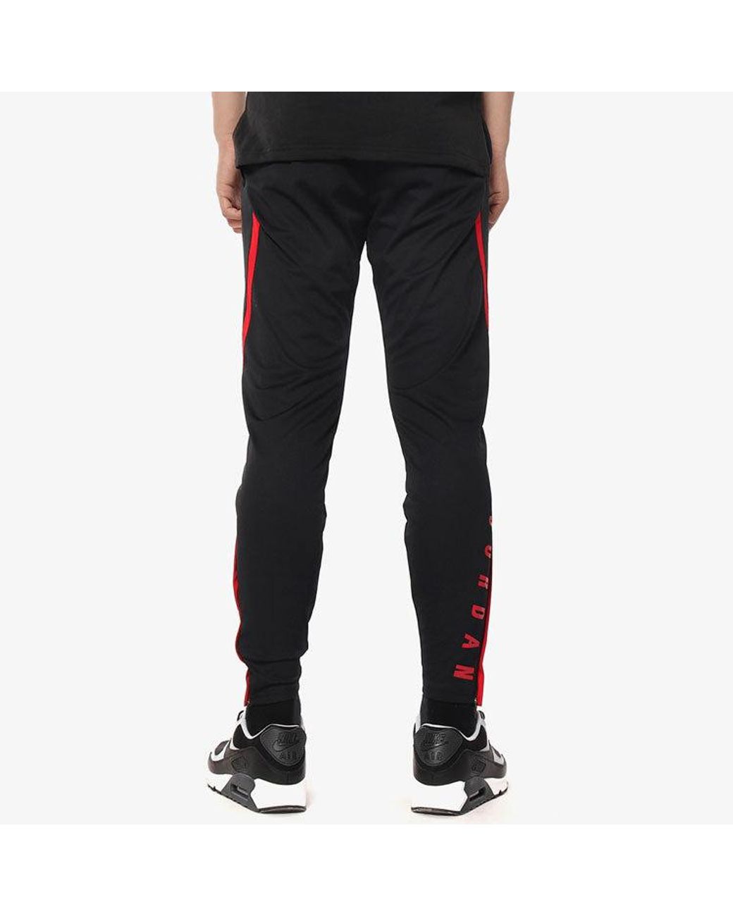 nike black and red joggers