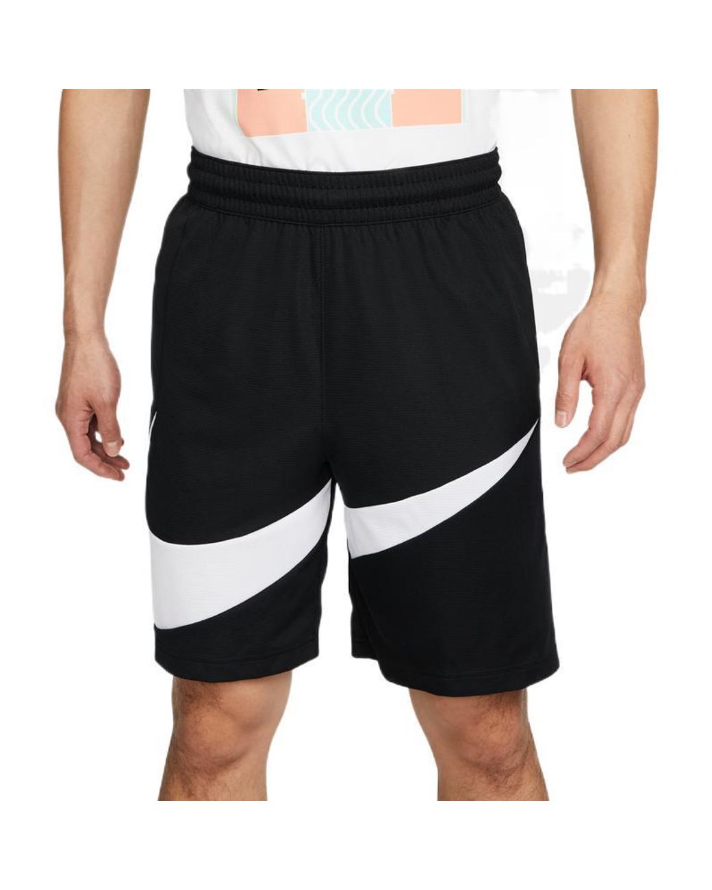 Nike Blue Colorblock Large Logo Printing Casual Shorts for men