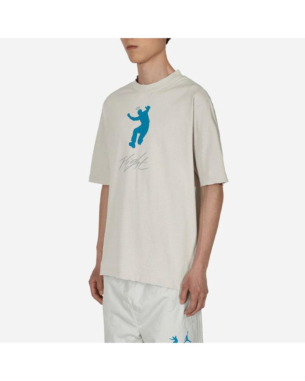 Nike White X Union Crossover Ss22 Solid Color Character Alphabet Printing Round Neck Short Sleeve Asia Edition for men