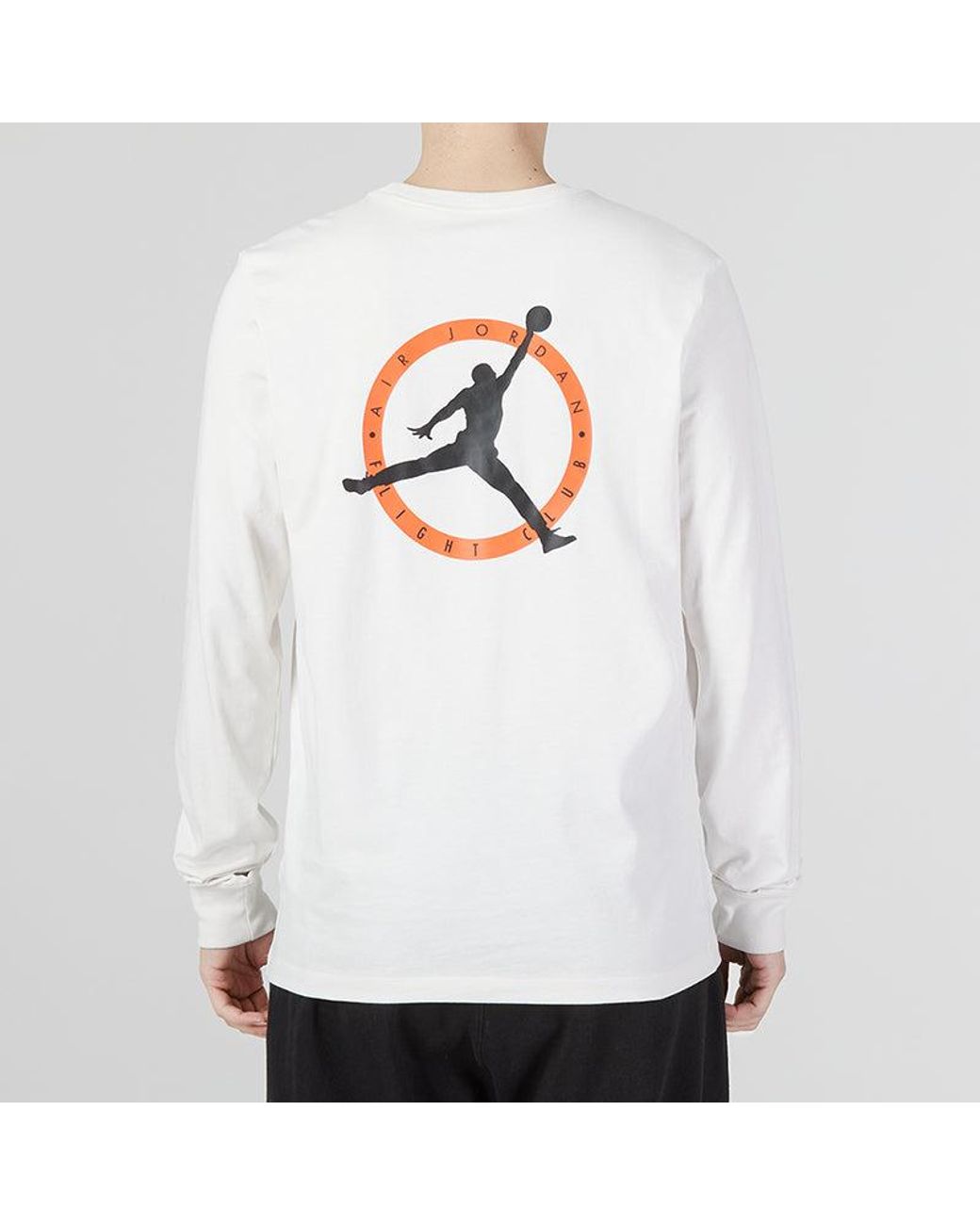 Nike White As M J Flt Mvp Ls Crew Logot for men