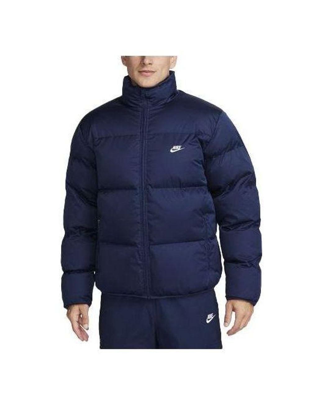 Nike Blue Sportswear Club Puffer Coat for men