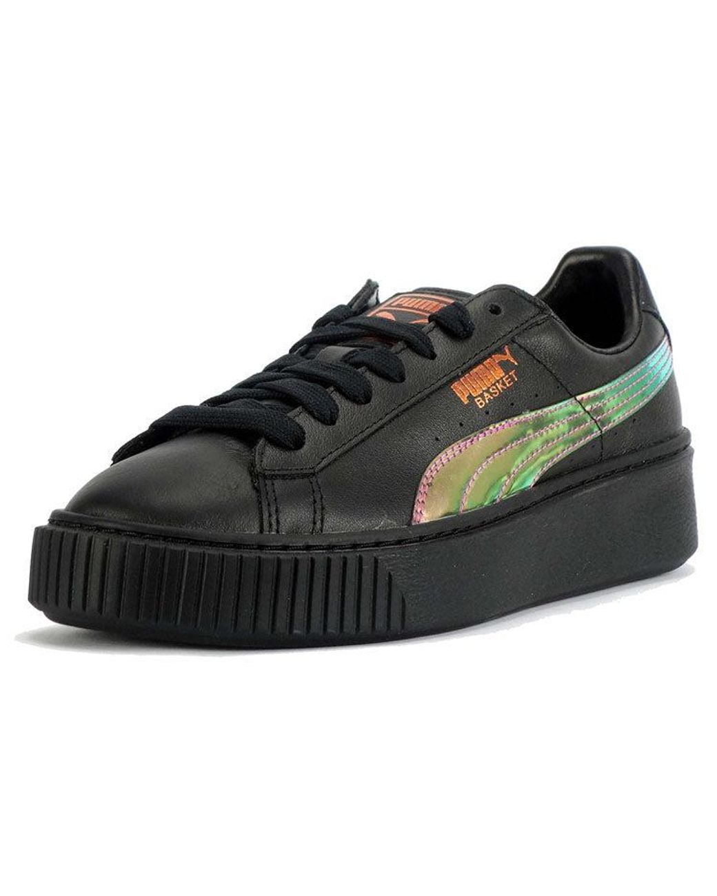 PUMA Black (Wmns) Basket Platform