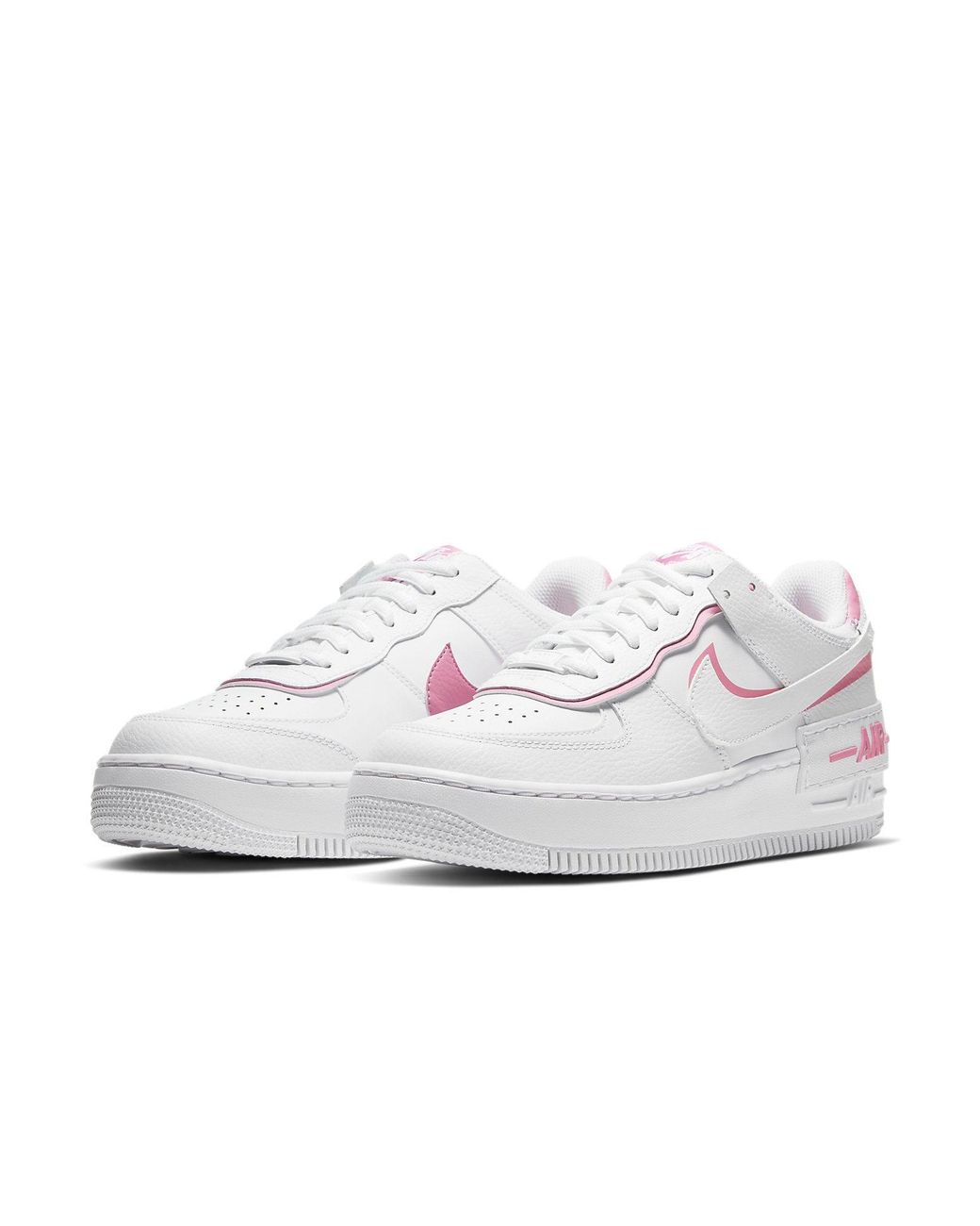 Nike White (Wmns) Air Force 1 Low Shadow Magic Flamingo'