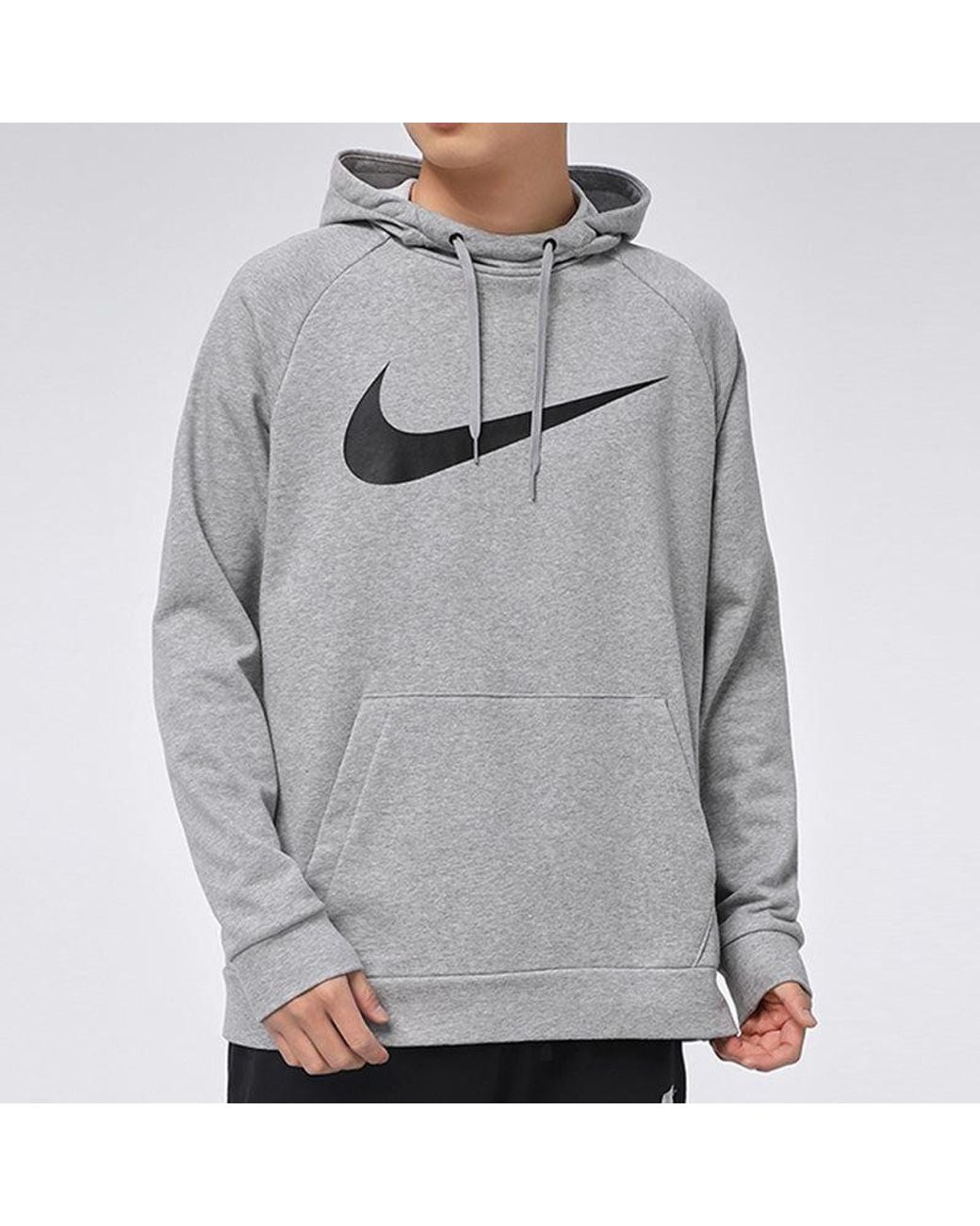 Nike Gray As Nk Df Hdie Po Swsh Dk Heather for men