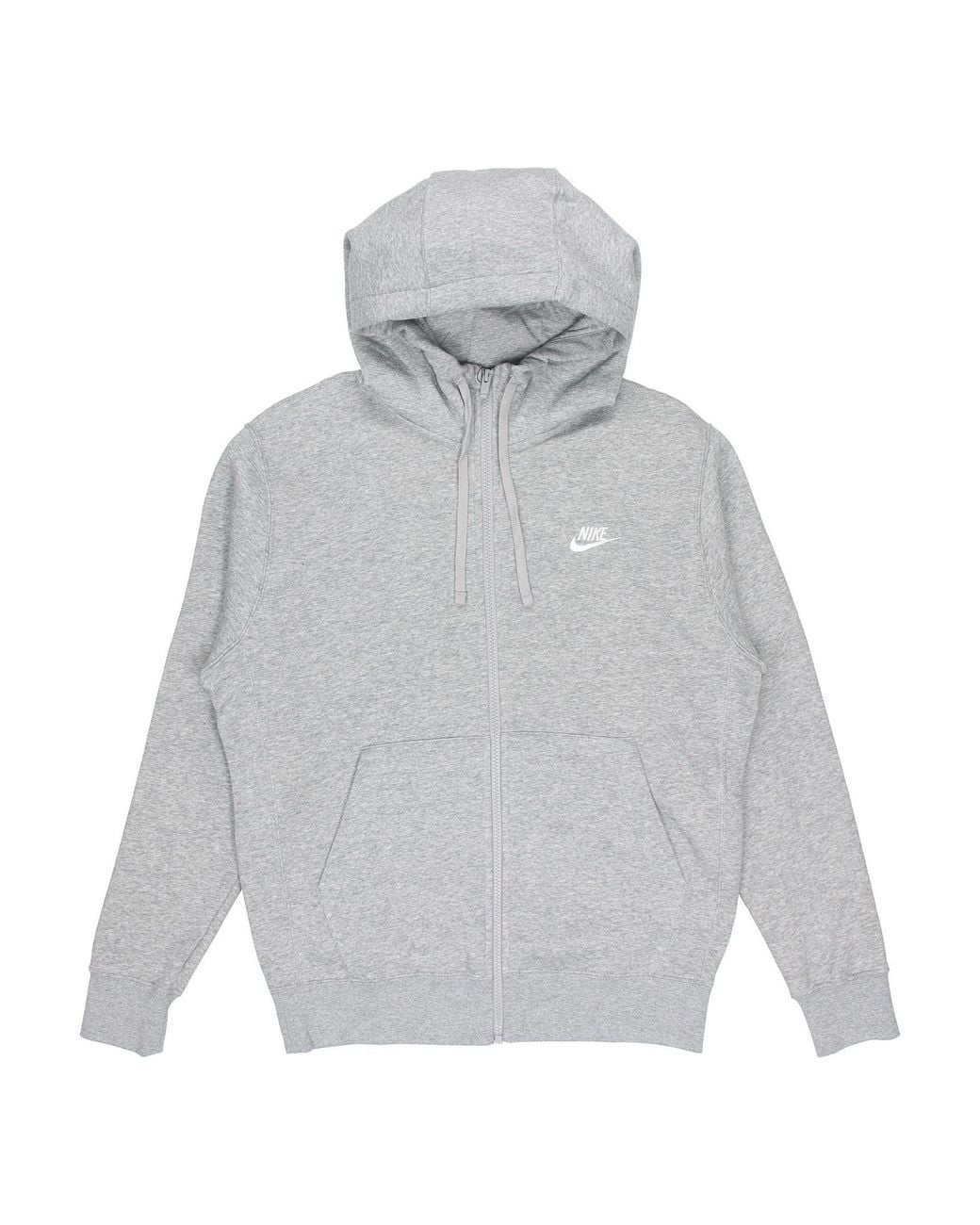 Nike Gray Sportswear Club French Terry Full House Hoodie for men