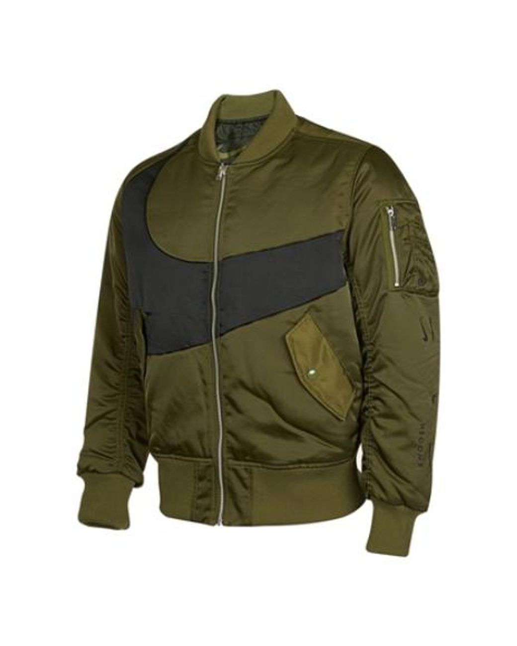 Nike Green Therma-Fit Synthetic Phil Reversible Bomber Jacket Asia Sizing Dd6056-326 for men