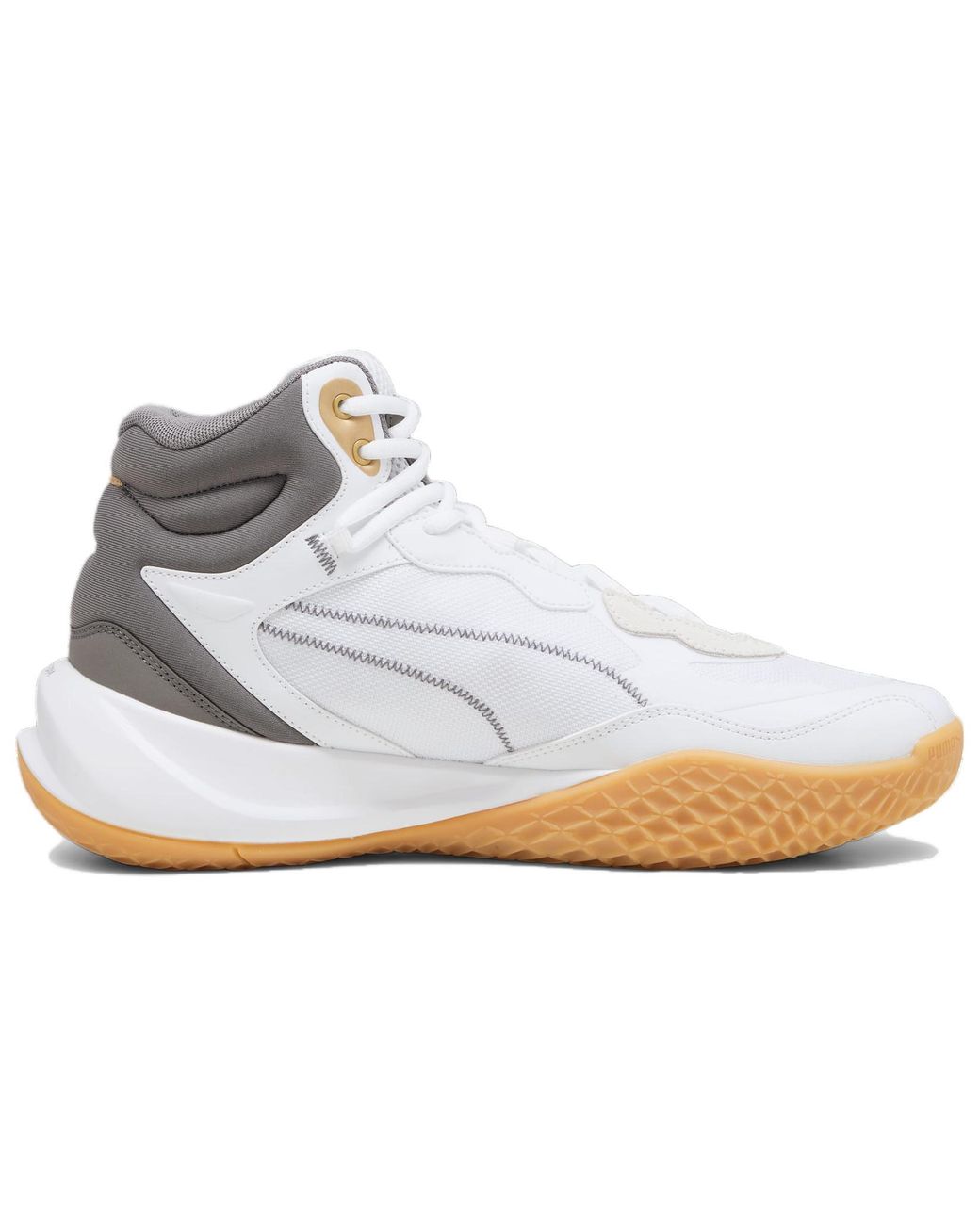 PUMA White Playmaker Pro Mid Trophies for men