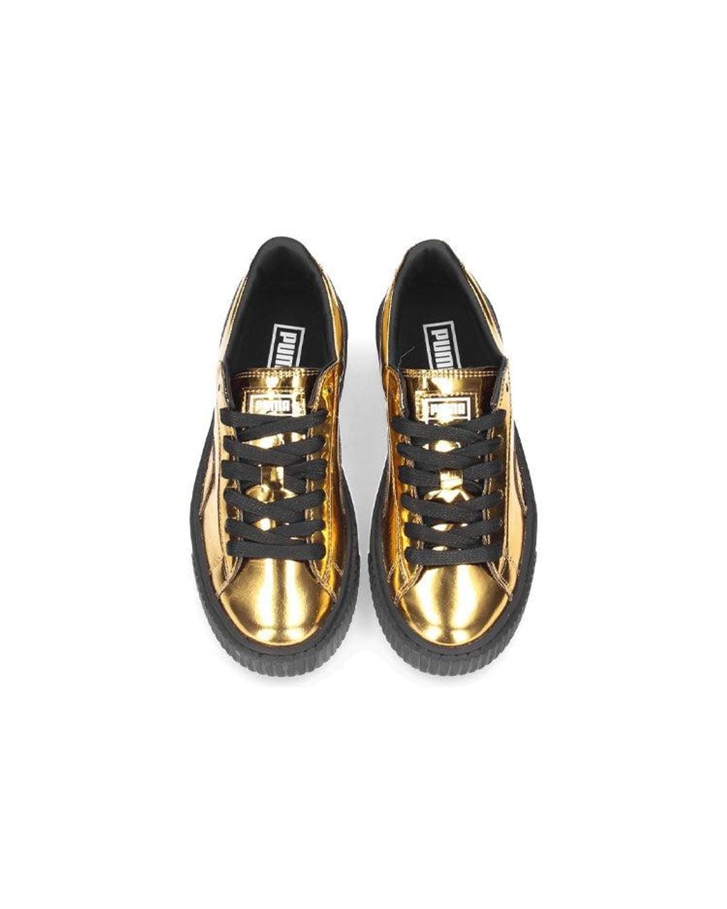 PUMA Brown (Wmns) Basket Platform 'Metallic'
