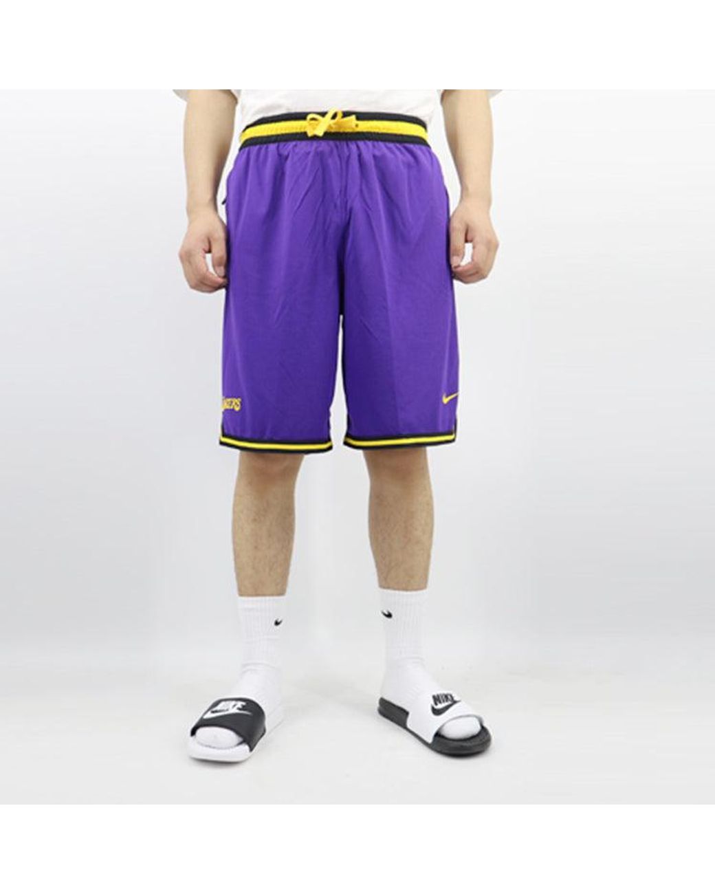 Nike Purple Nba Statement Dna Los Angeles Lakers Basketball Training Sports Shorts for men