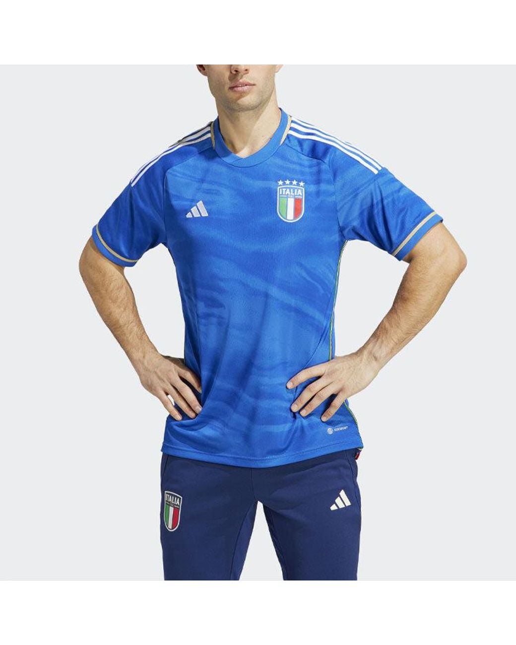 Adidas Blue Italy Home Shirt 2023 for men
