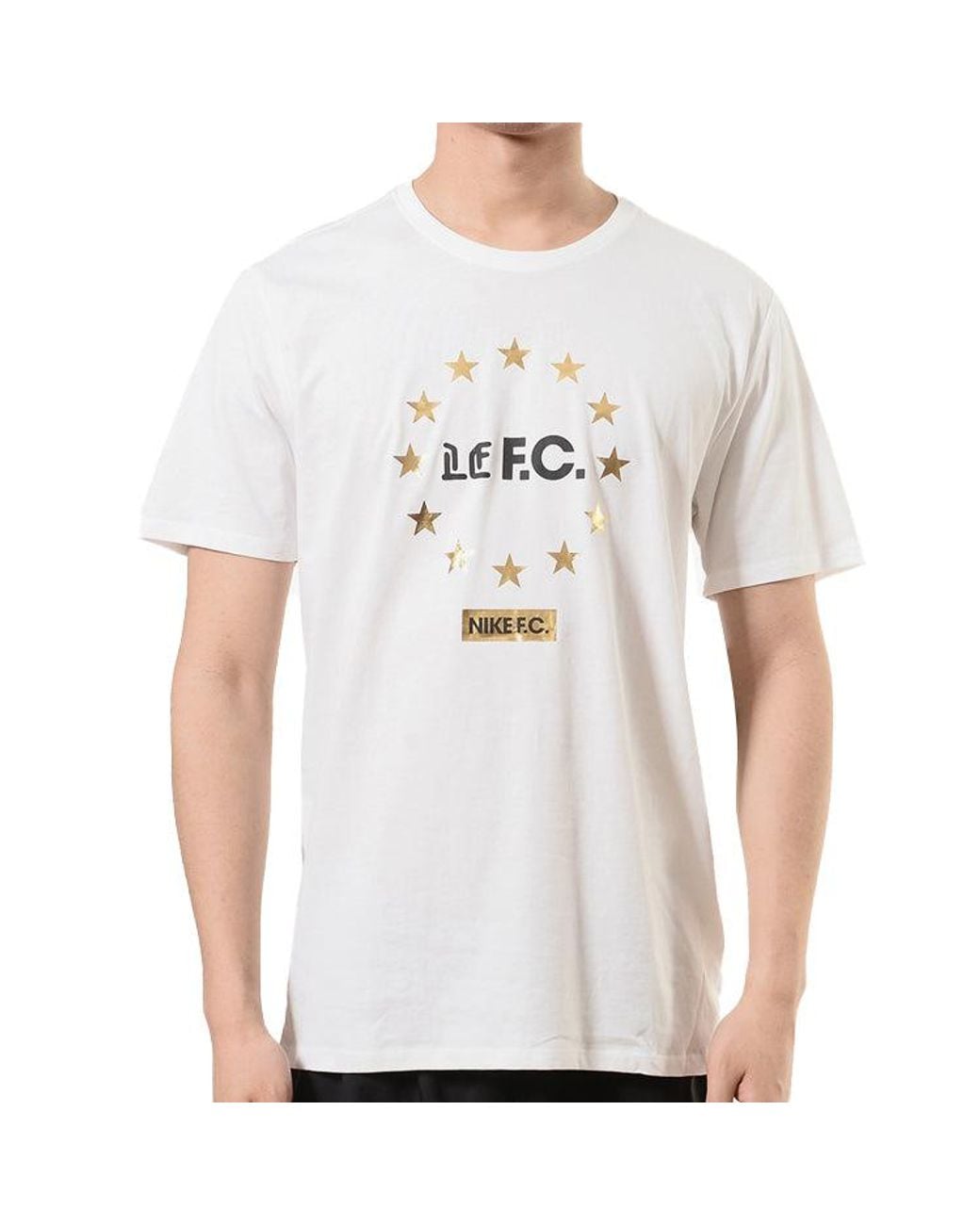 Nike White Alphabet Printing Sports Round Neck Pullover Short Sleeve T-Shirt for men