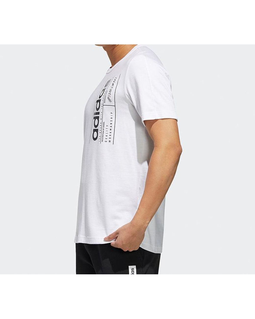Adidas White Brilliant Basics Short Sleeve for men