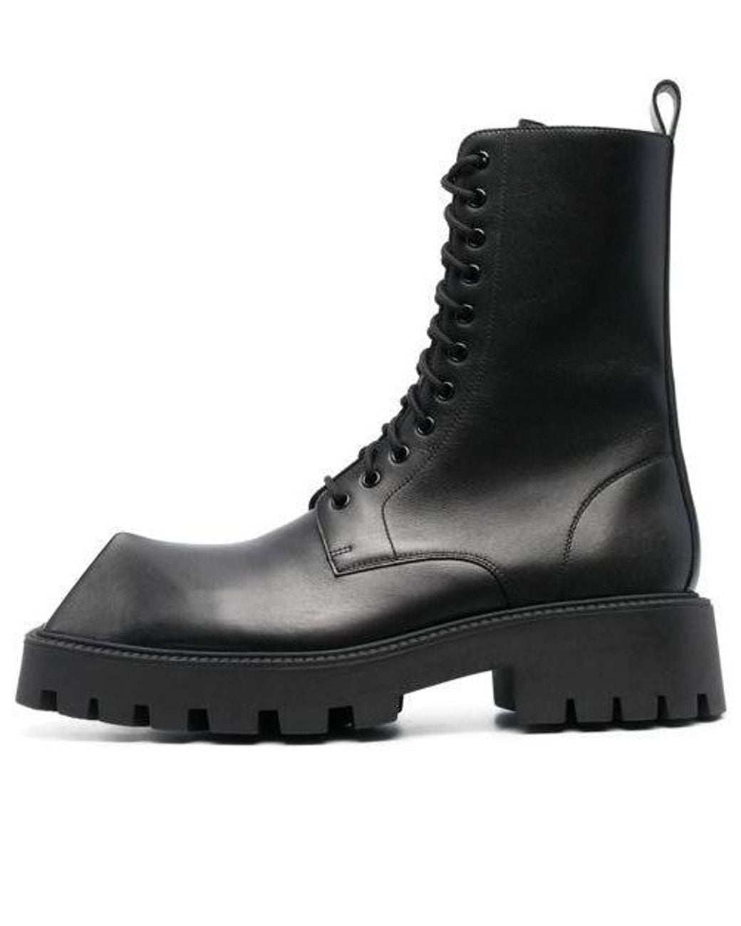 Balenciaga Rhino 25Mm Lace Up Boots Smooth Calfskin' in Black for