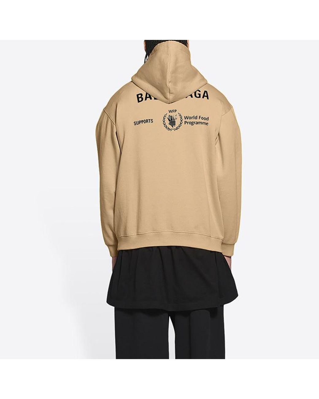 Balenciaga Natural X World Food Programme Medium Fit Hoodie for men