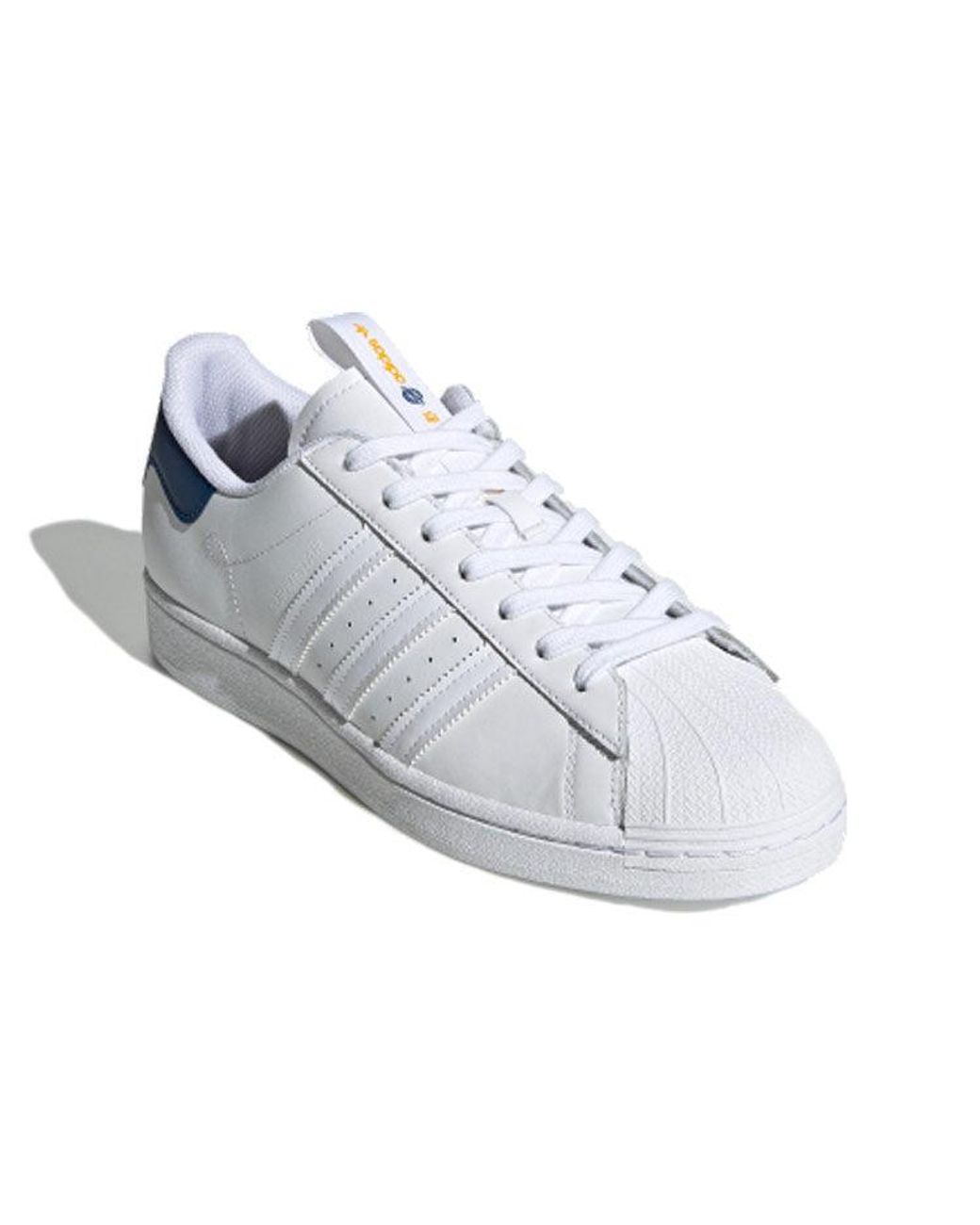 Adidas White Originals Superstar Retro Low Top Skate Shoes for men