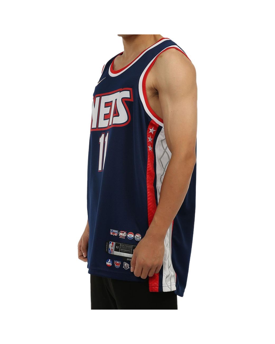 Nike Blue X Nba 75 Brooklyn Nets Jerseys 'Kyrie Irving 11' for men