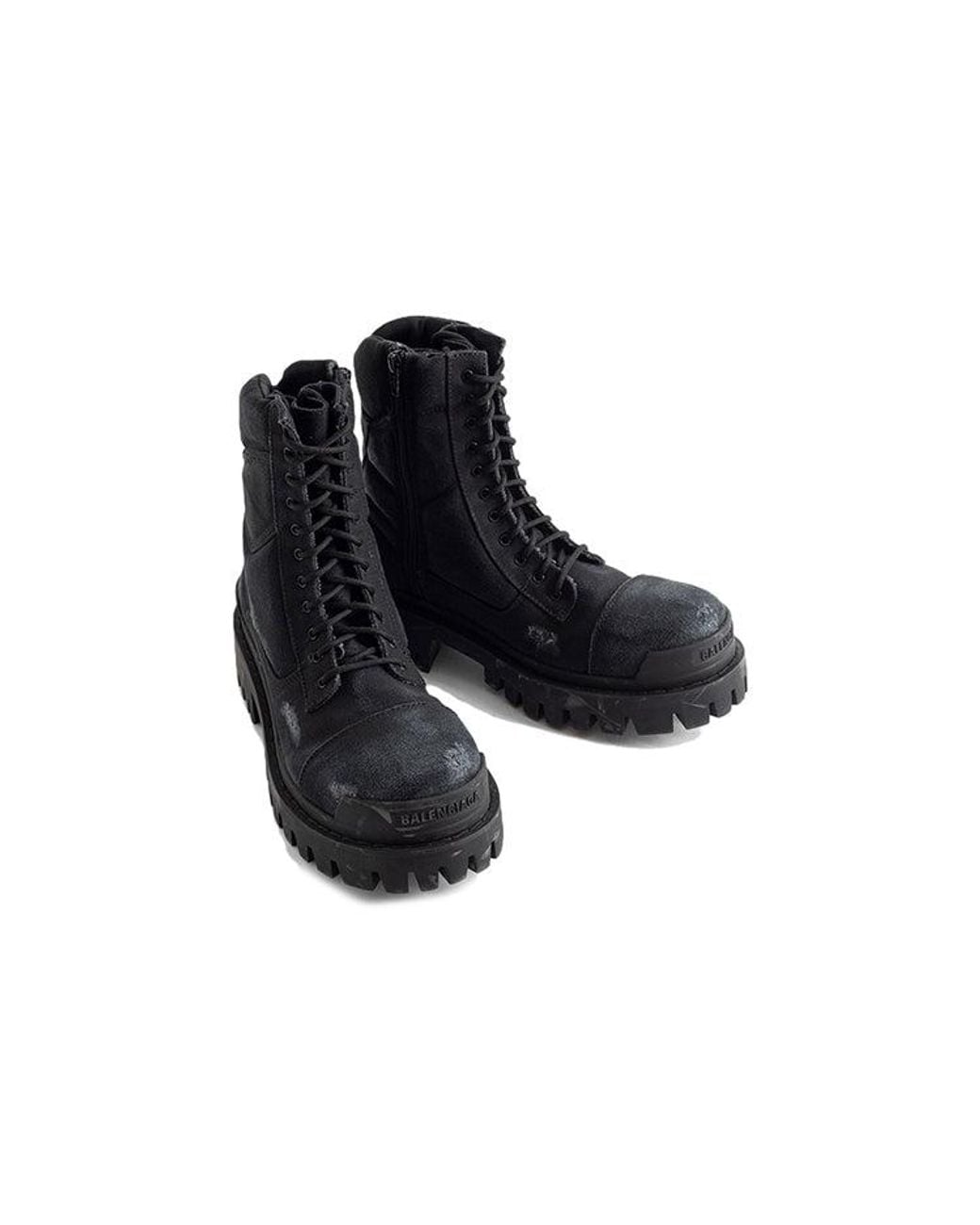 Balenciaga Black (Wmns) Combat Strike 20Mm Boots 'Washed Cotton'