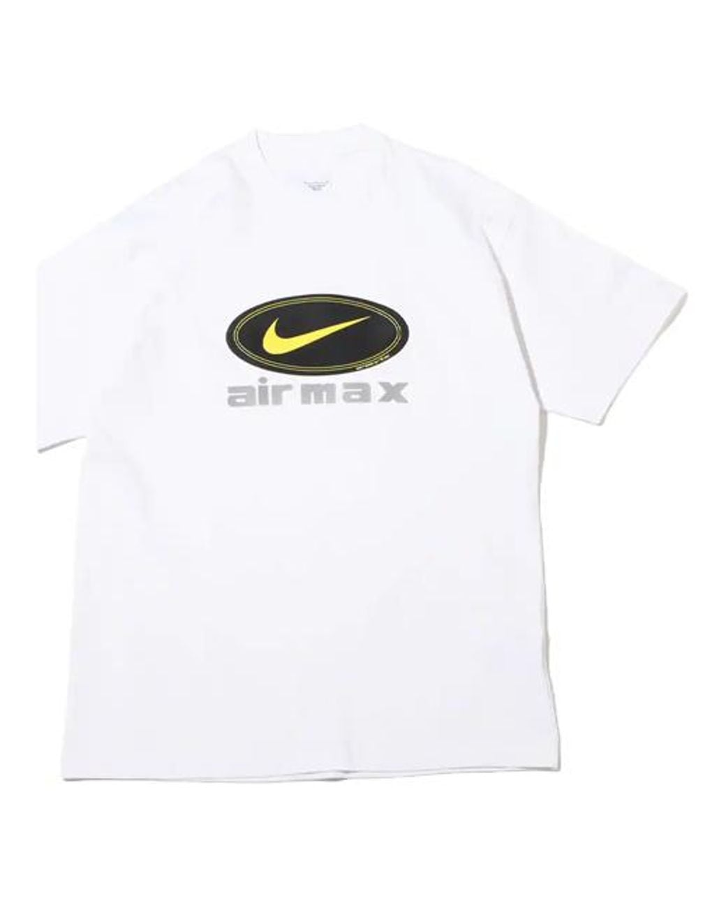 Nike White Logo Alphabet Printing Breathable Round Neck Short Sleeve T-Shirt for men