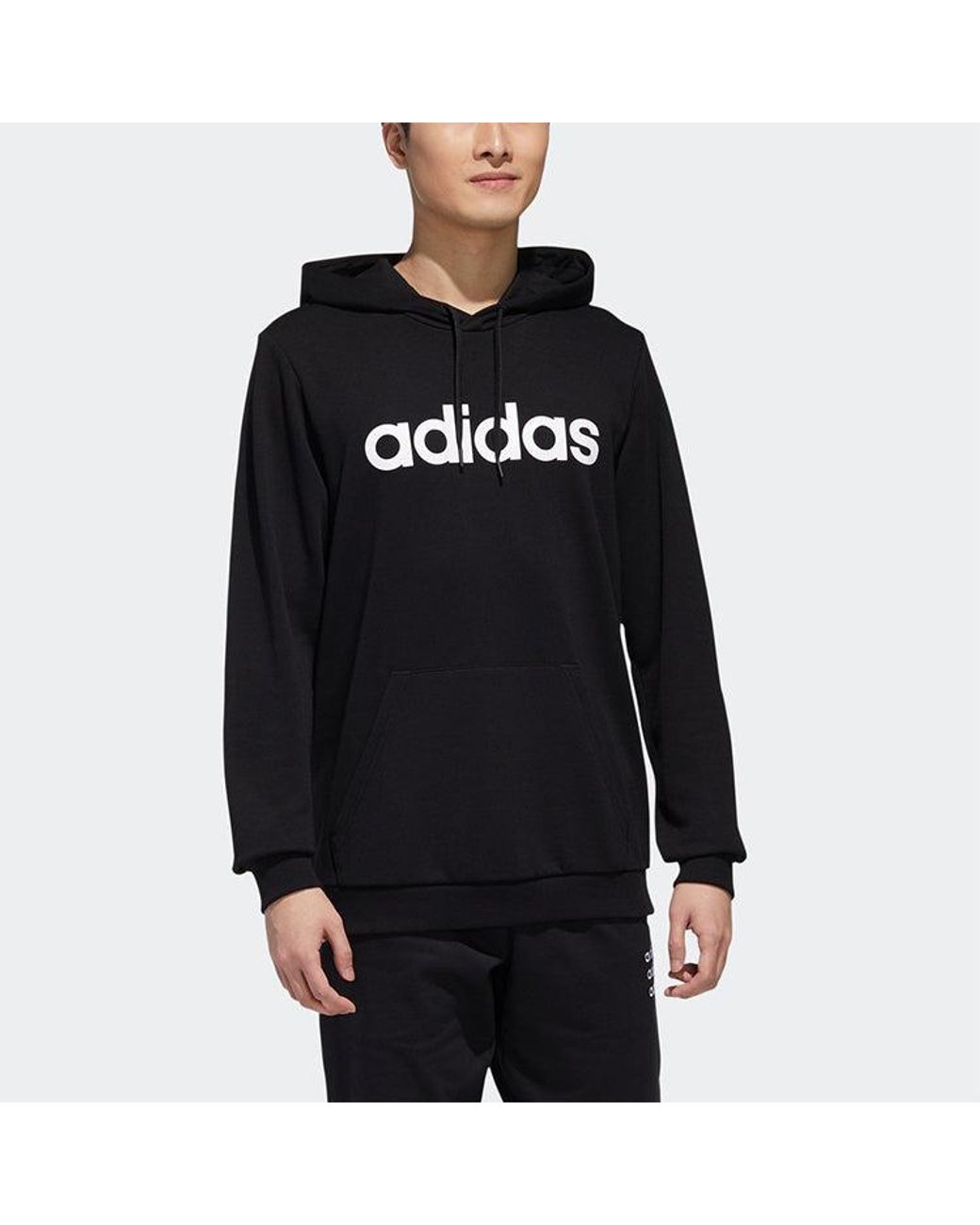 Adidas Black Neo Esntl Logo Hd Sports for men