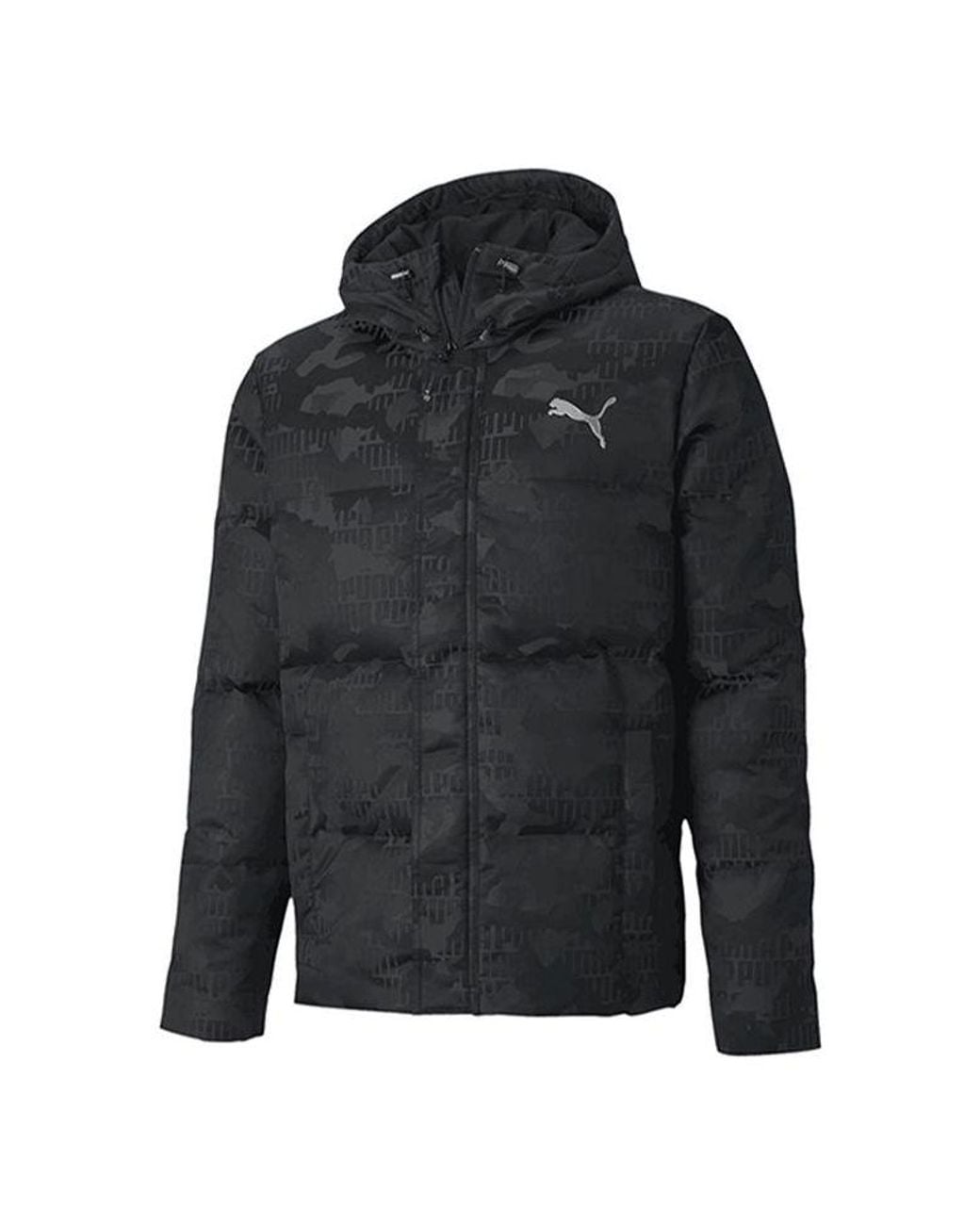 PUMA Black Camo Down Jacket for men