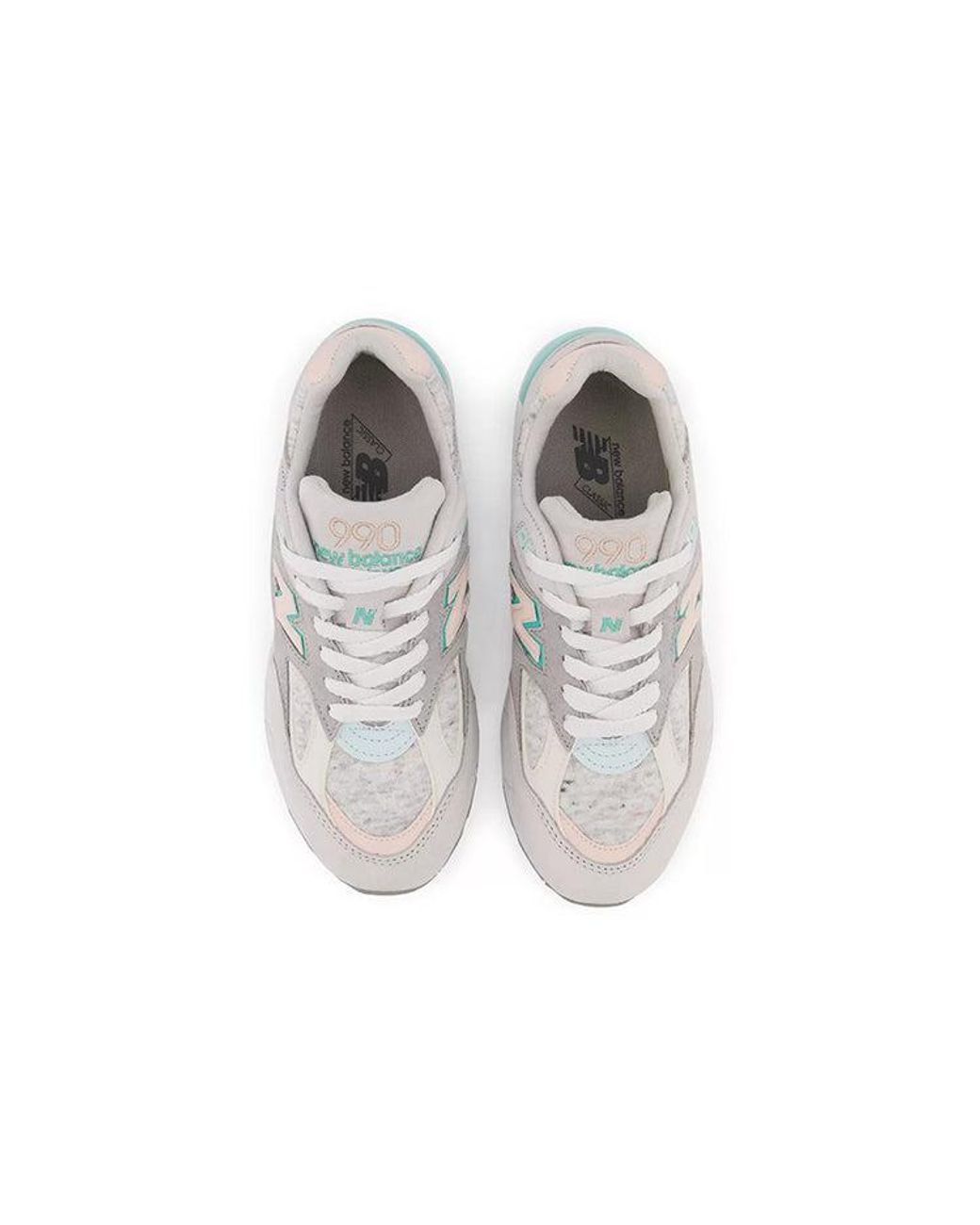 New Balance White 990 V2 Made