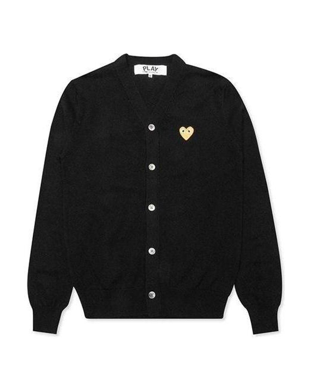 COMME DES GARÇONS PLAY Black Cardigan Emblem for men