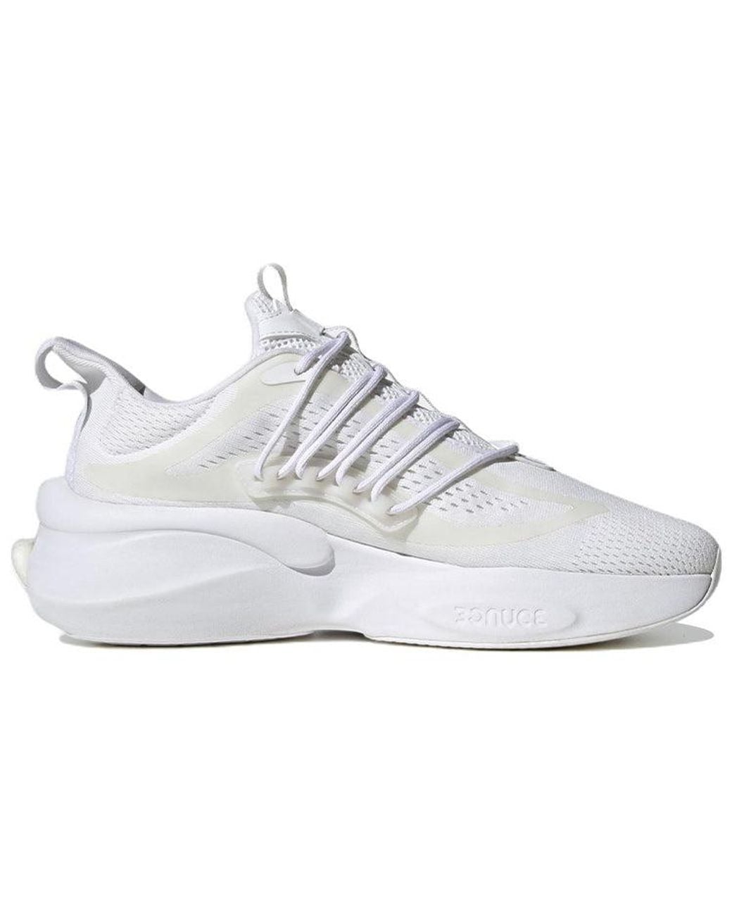 Adidas White Alphaboost V1 'Triple' for men
