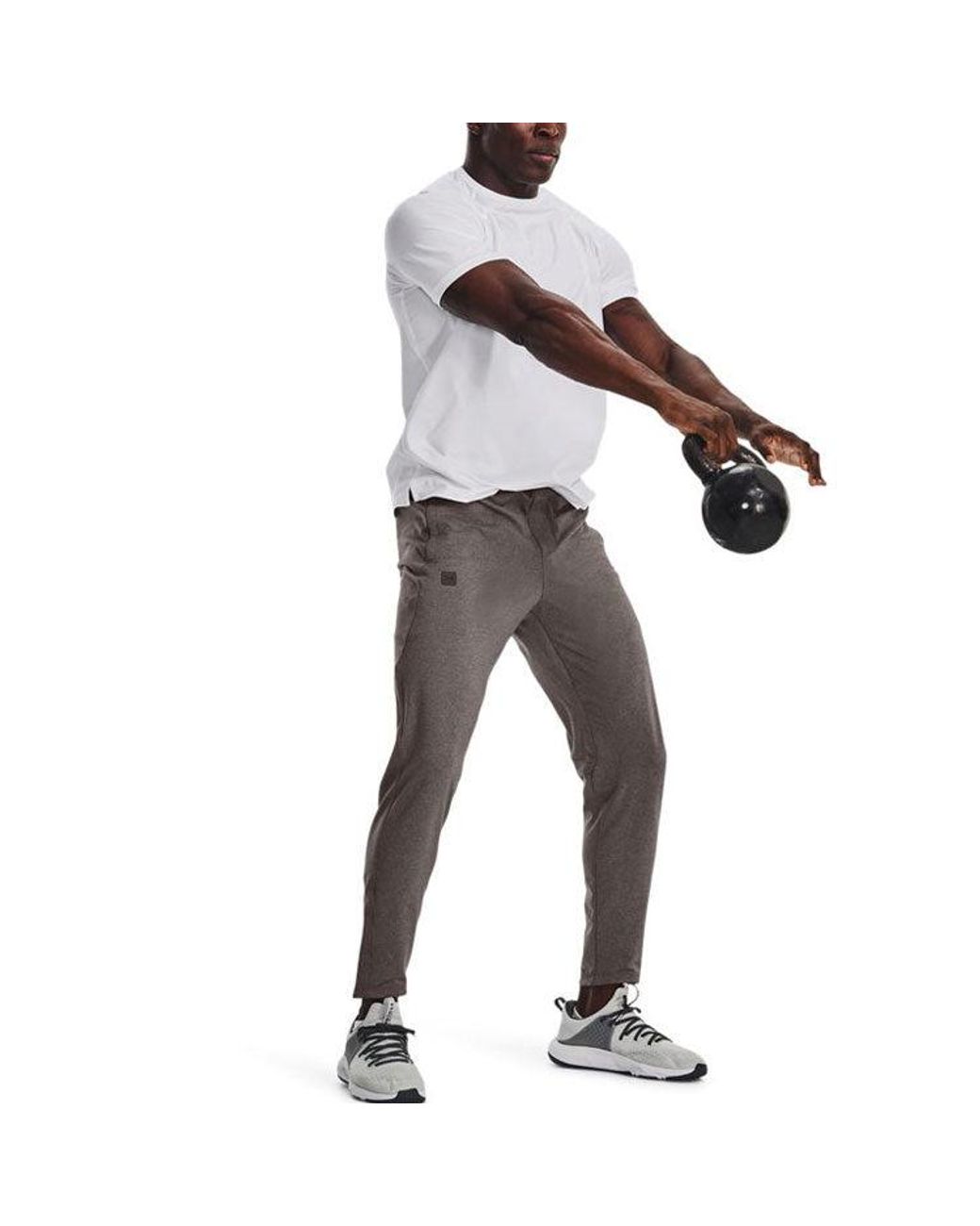 Under Armour Gray Meridian Tapered Pants 'Taupe' for men