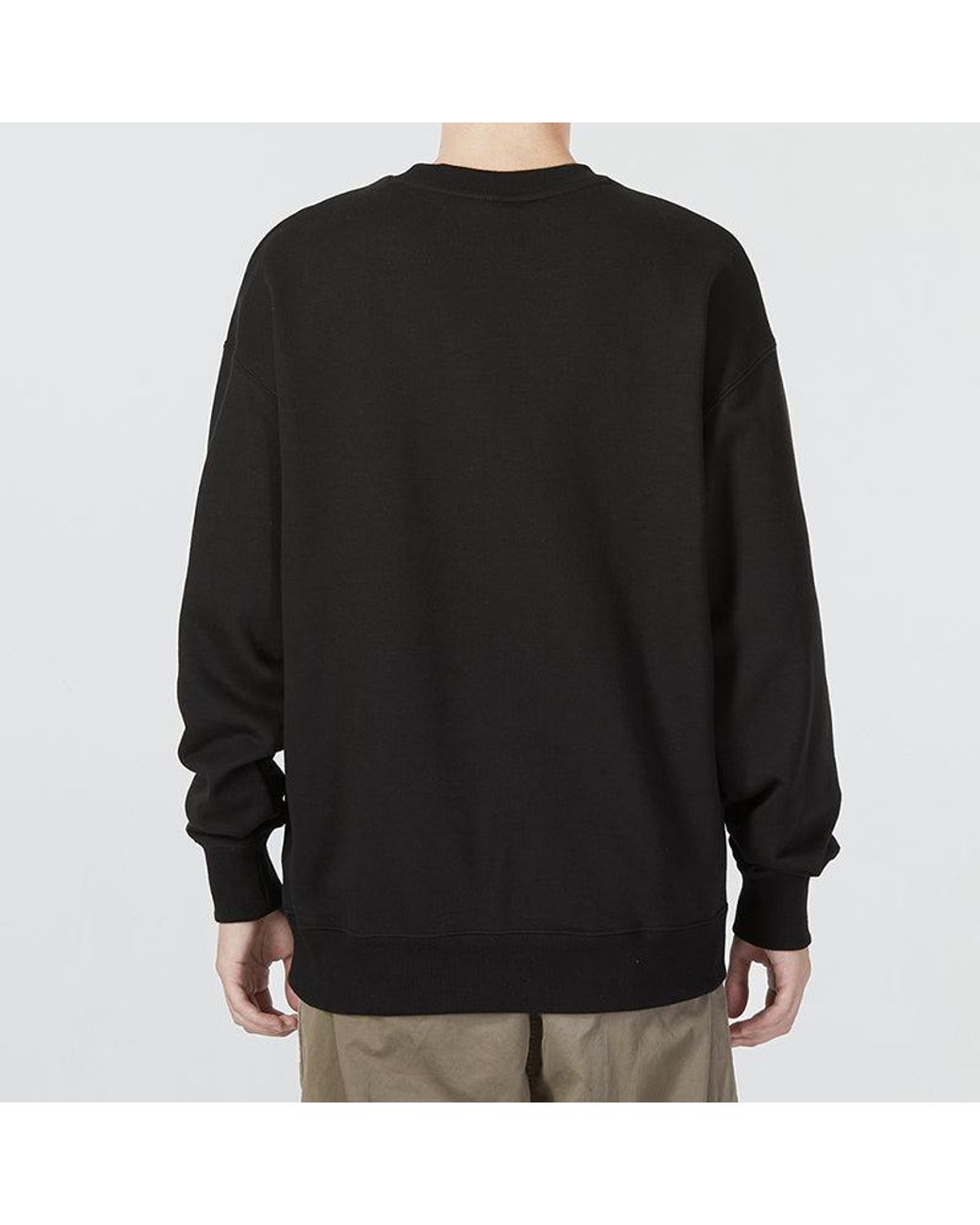 PUMA Black Team Crew Logo Sweatshirt for men