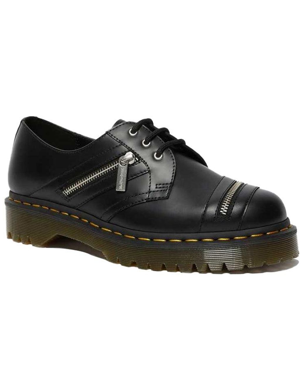 Dr. Martens Black 1461 Bex Zip Leather Shoes for men