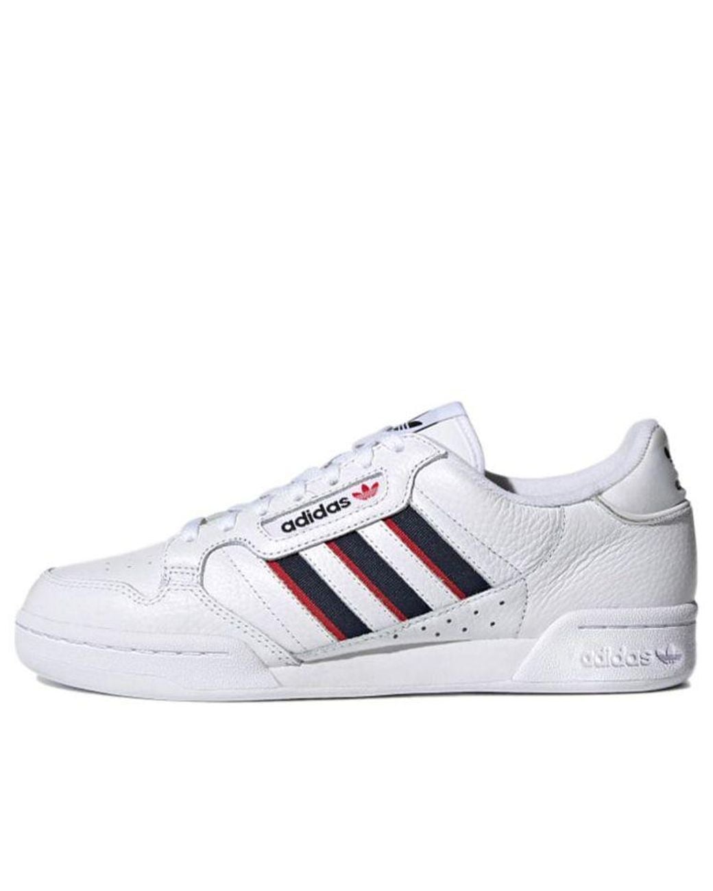 Adidas White Continental 80 'Stripes for men