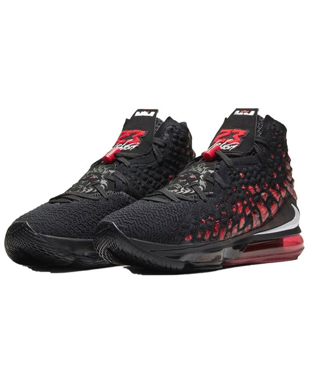 Nike Black Lebron 17 'Infrared Vi' for men