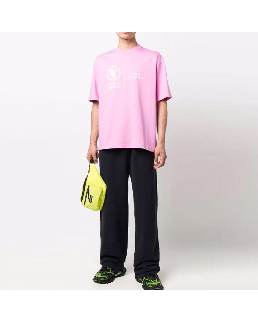 BALENCIAGA WFP コラボ Tシャツ ピンク Balenciaga X Wfp T-Shirt Medium Fit in Pink for Men | Lyst UK