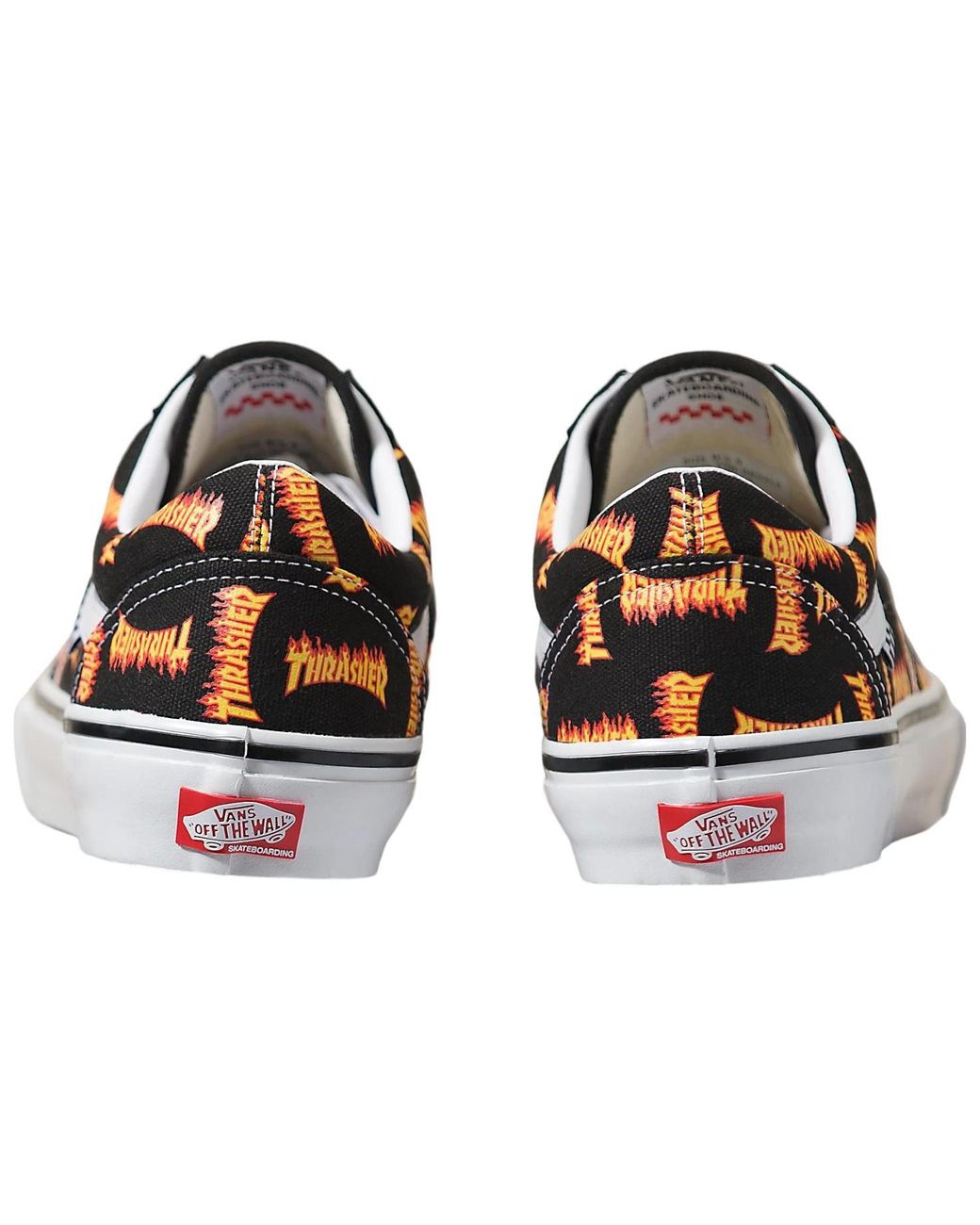 Vans Brown Thrasher X Skate Old Skool 'Allover Thrasher Flame Logo' for men