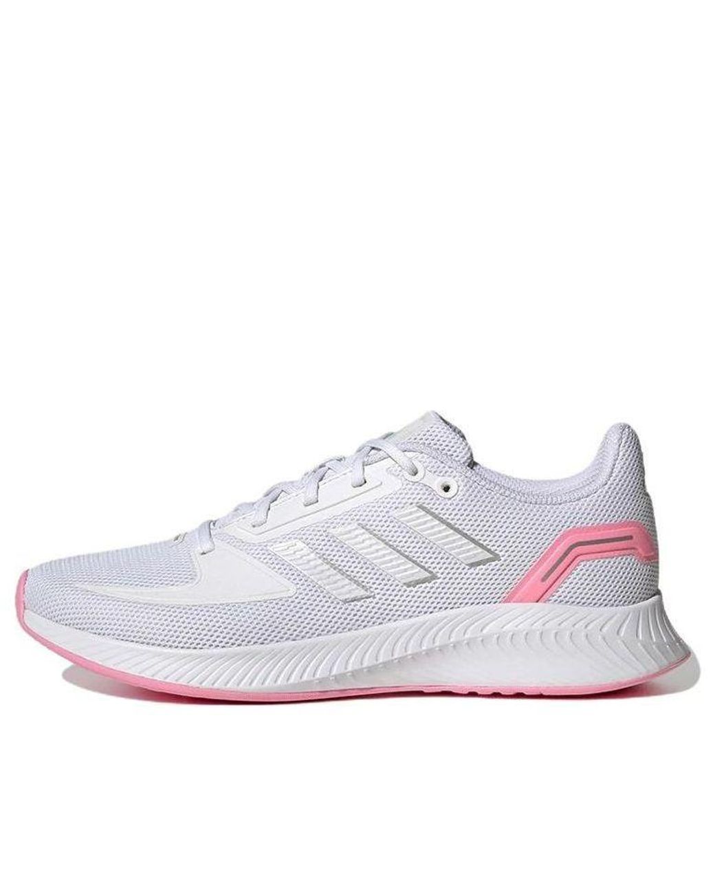 Adidas White (Wmns) Run Falcon 20 Wear-Resistant Breathable