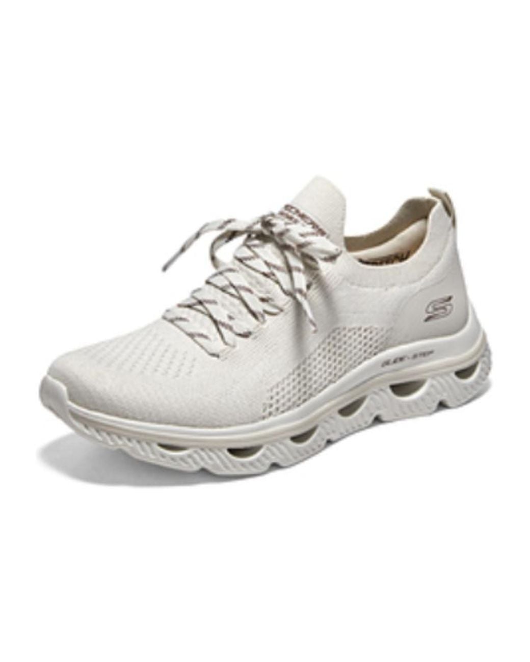 Skechers White (Wmns) Bob's Sport Arc Waves Shoes 'Light'