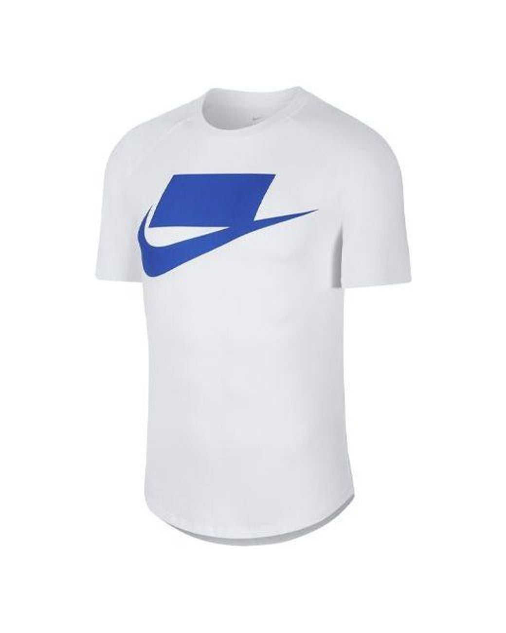 Nike White Sportswear Classic Sports Training Round Neck Short Sleeve for men