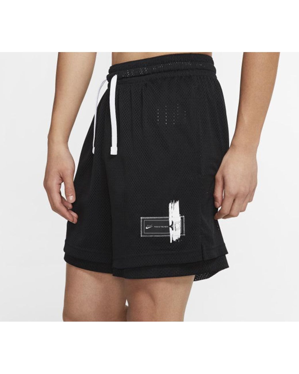 Nike Black Kd Reversible Design Basketball Sports Shorts for men