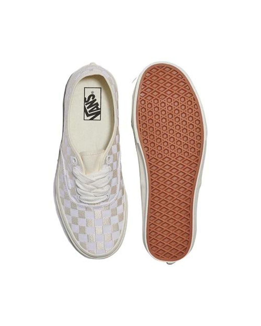 Vans White Authentic 'Embroidered Checkerboard' for men