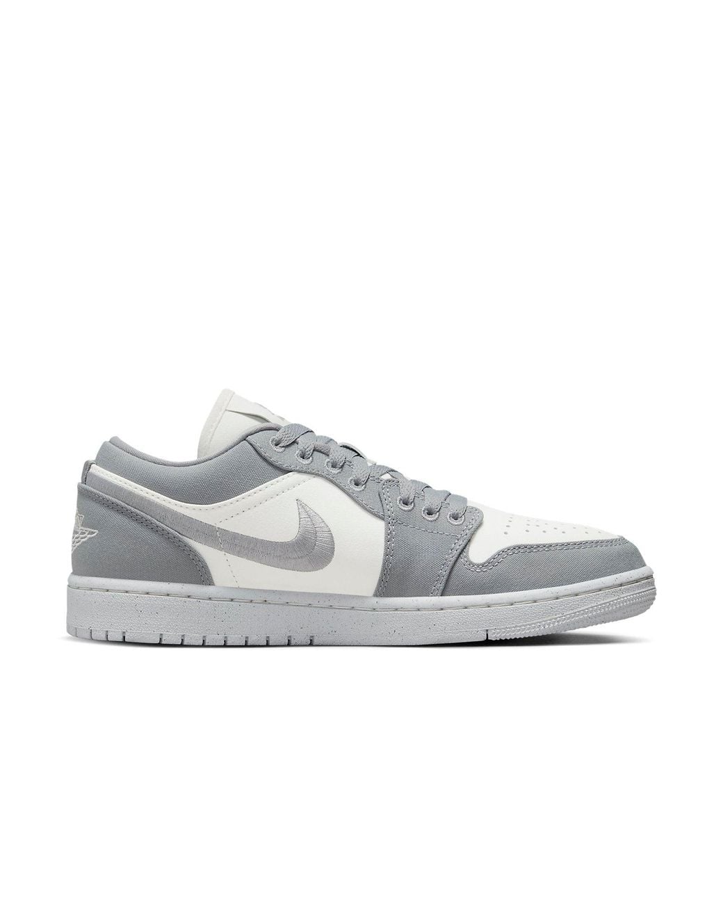 Nike Gray Air Jordan 1 Low Canvas Low-top Trainers 9.
