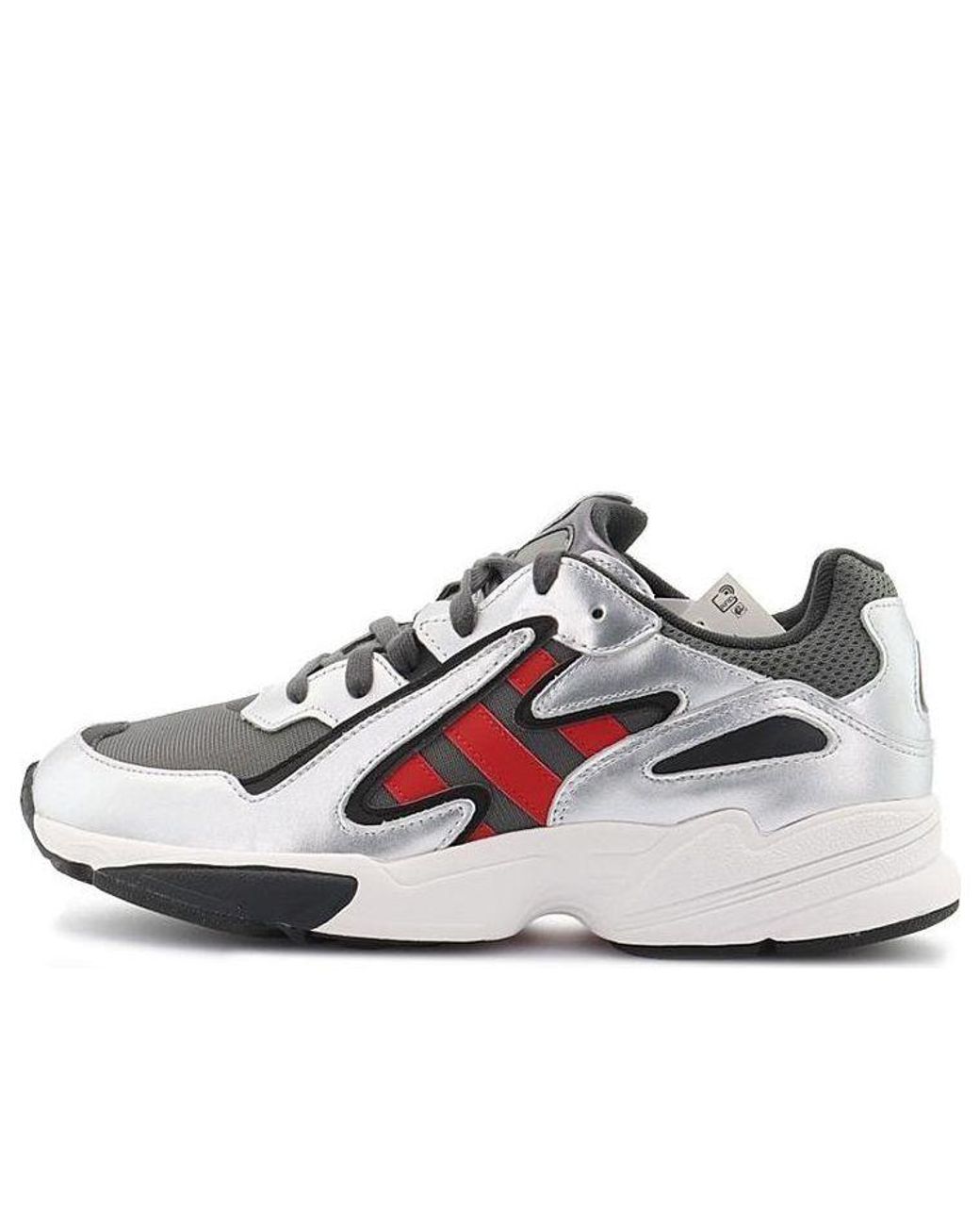 Adidas White Yung-96 Chasm Metallic Scarlet' for men