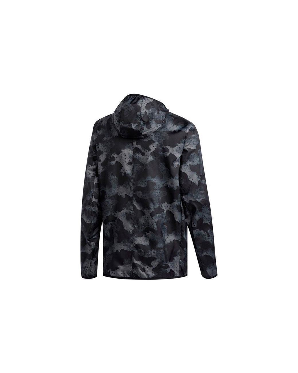 Adidas Blue Sports Training Camouflage Woven Hooded Jacket for men