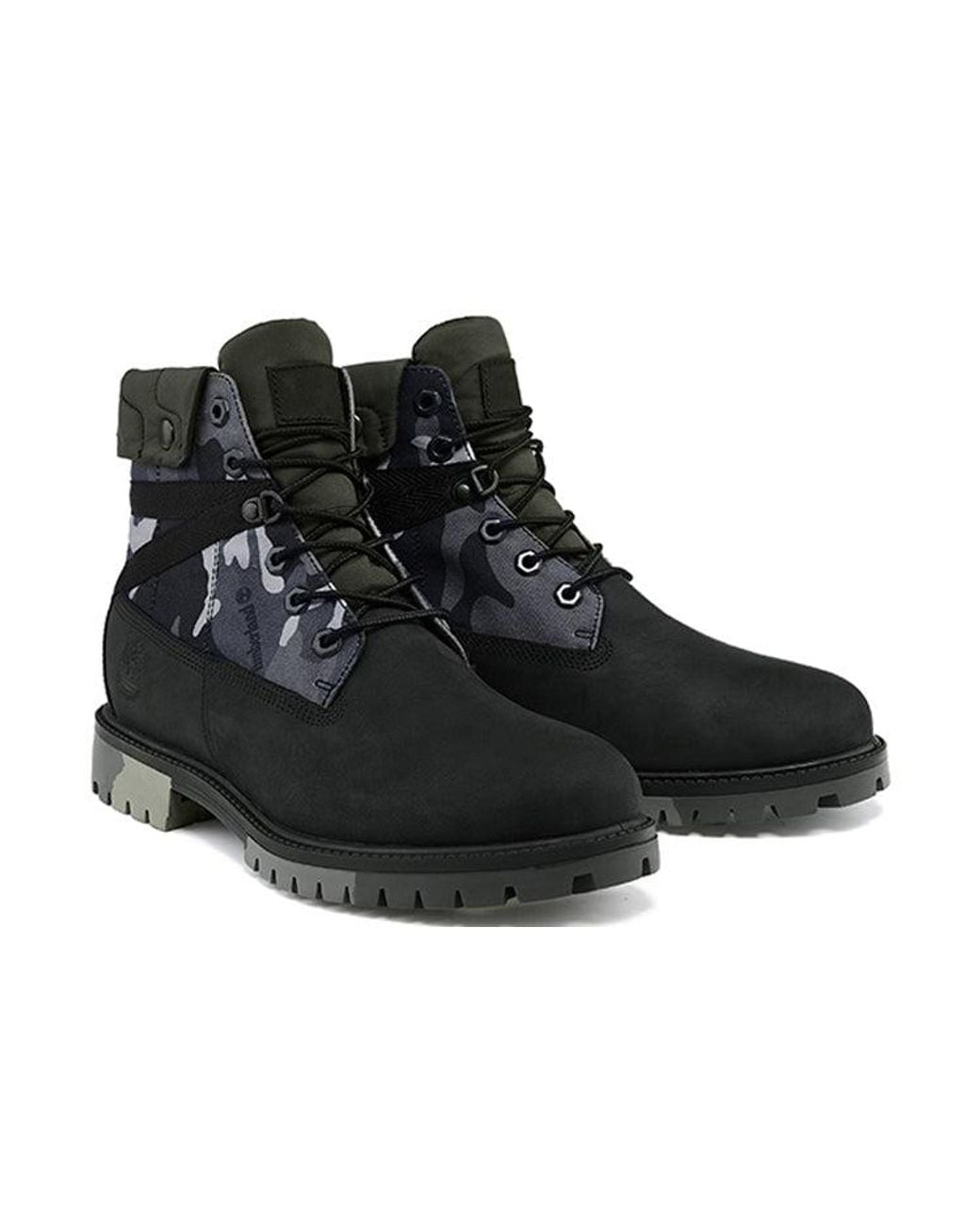 Timberland Black Heritage Ek+ 6 Inch Waterproof Wide-Fit Boot Camouflage' for men
