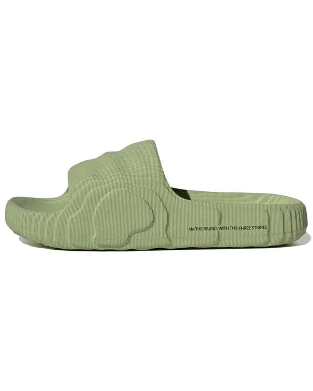 Adidas Green Adilette 22 Slides 'Magic Lime'